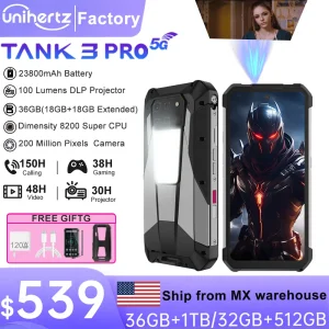 Projector Smartphone Android 14 5G Phone,